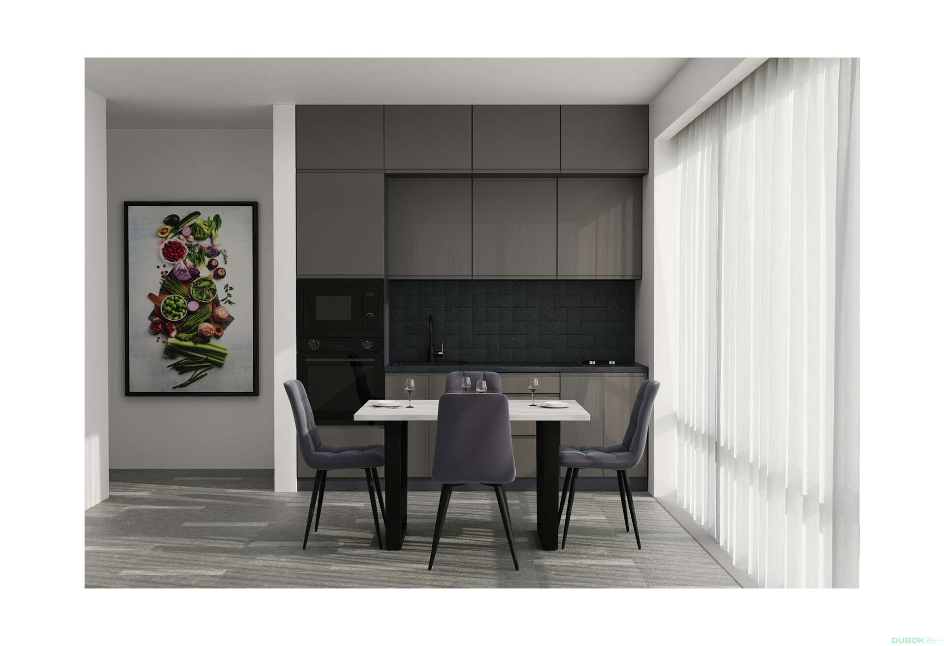 Fotografia 3 - Sada 2.4 Antracit / tmavošedý lesk Interno Glaňec Luxe