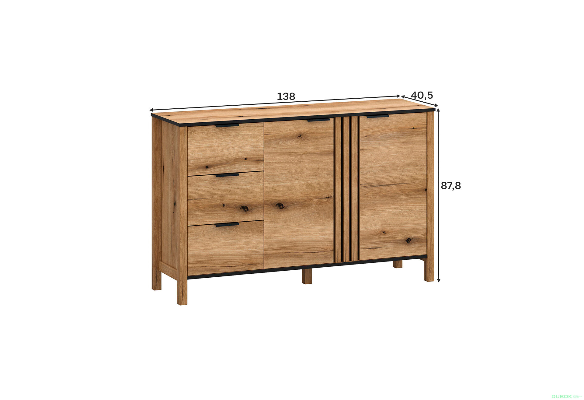 Fotografia 2 - Komoda 2d3s (K) dub evok Helix