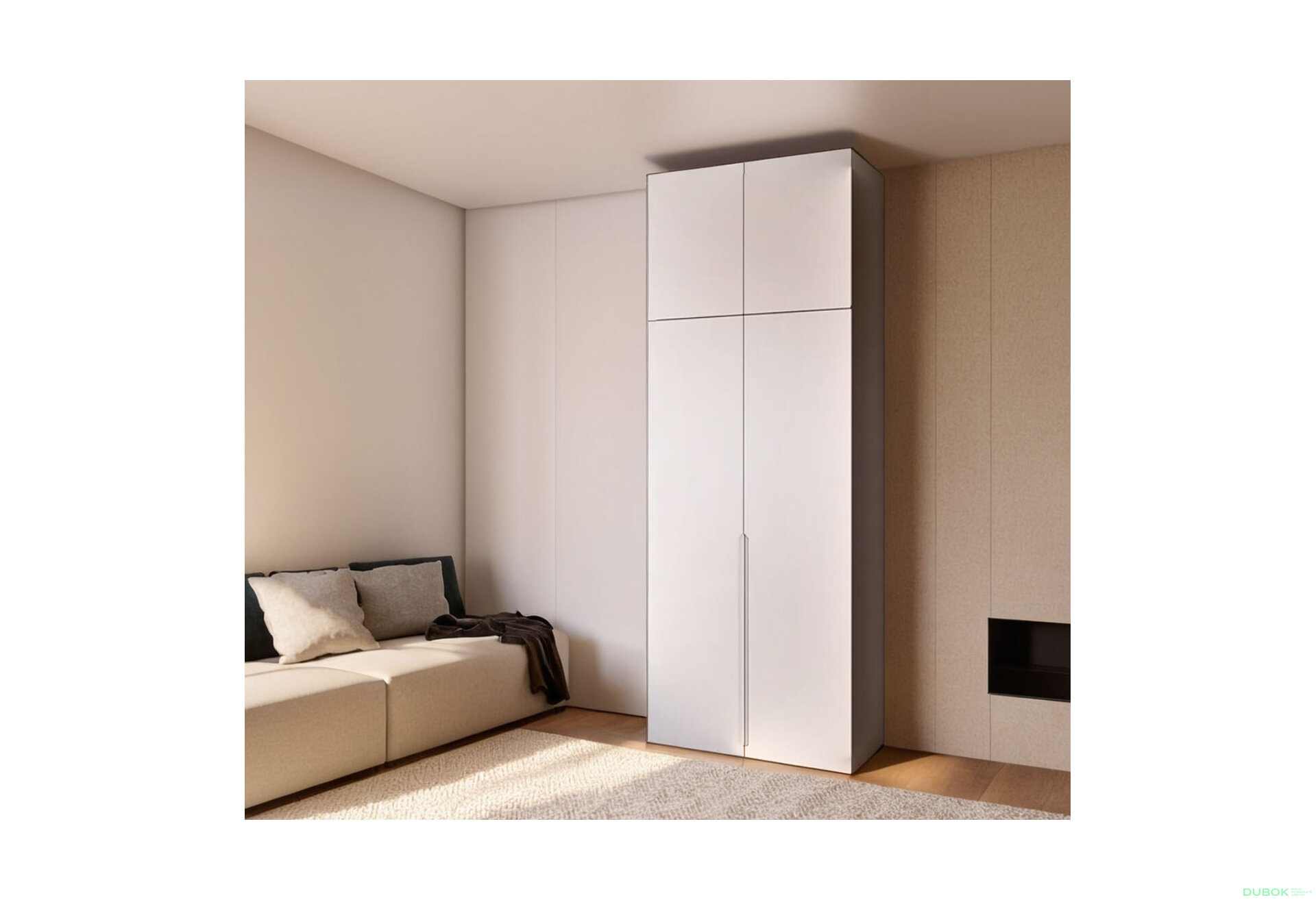 Fotografia 2 - Skriňa Neapol 2D 100 s nadstavcom, antracit / biela