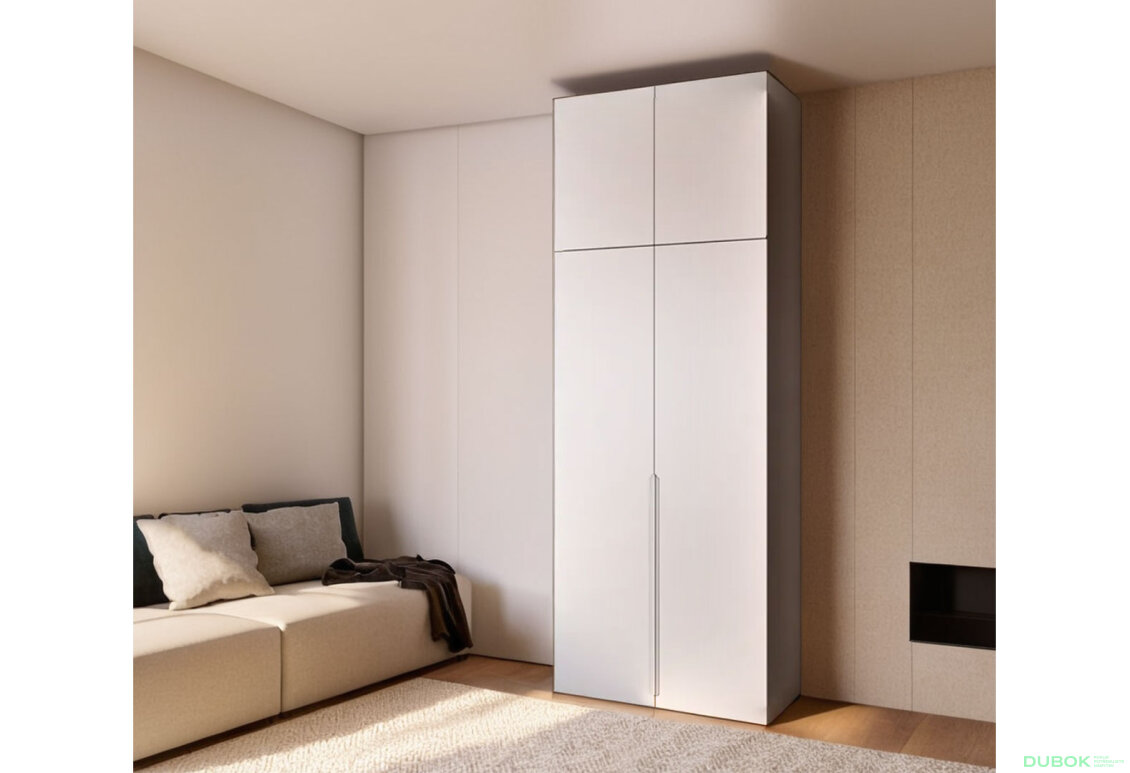 Fotografia 2 - Skriňa Neapol 2D 100 s nadstavcom, antracit / biela