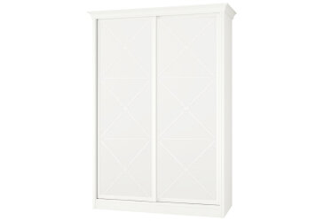 Skriňa Rim-Veneziano 2D 1.5 m biela s rímsou, fasádami DTD (s dekorom)