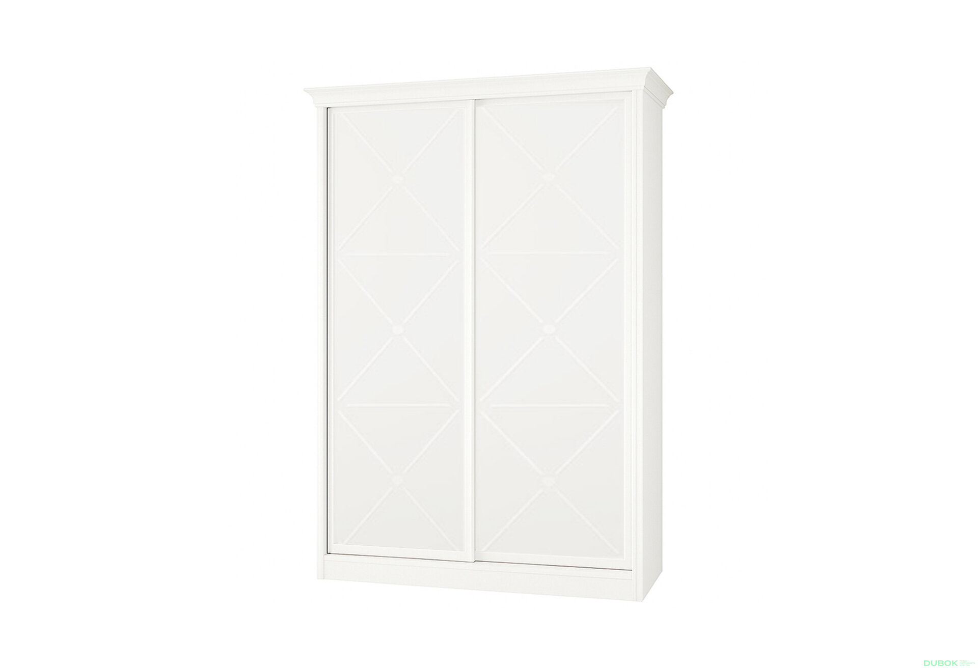 Fotografia 1 - Skriňa Rim-Veneziano 2D 1.5 m biela s rímsou, fasádami DTD (s dekorom)