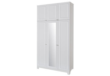 Skriňa č. 3 / MDF V.1 + Zrkadlo V.1 + Vysoká nadstavba Madrid