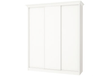 Skriňa Rim-Veneziano 3D 1.8 m biela s rímsou, fasádami DTD