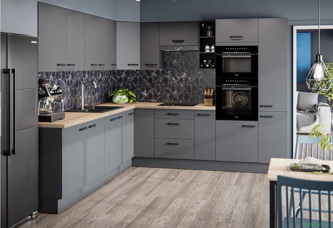 Kuchynská zostava 2.5x2.8 m Nessa antracit