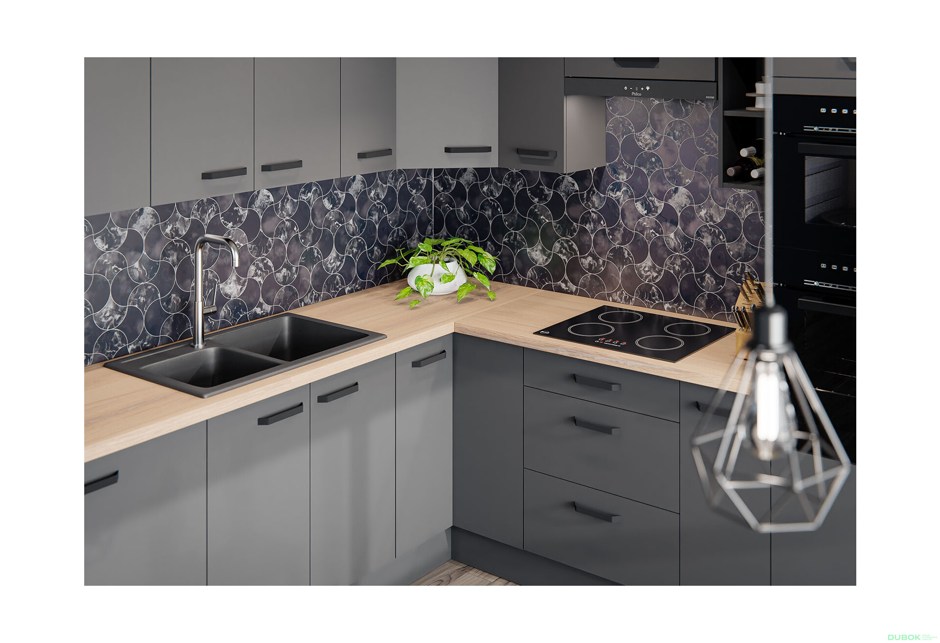 Fotografia 2 - Kuchynská zostava 2.5x2.8 m Nessa antracit