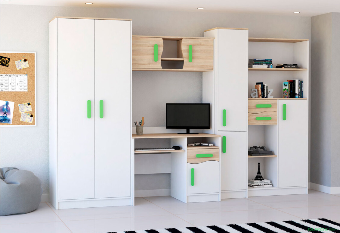 Maciuś biely / dub sonoma, úchytky lemon