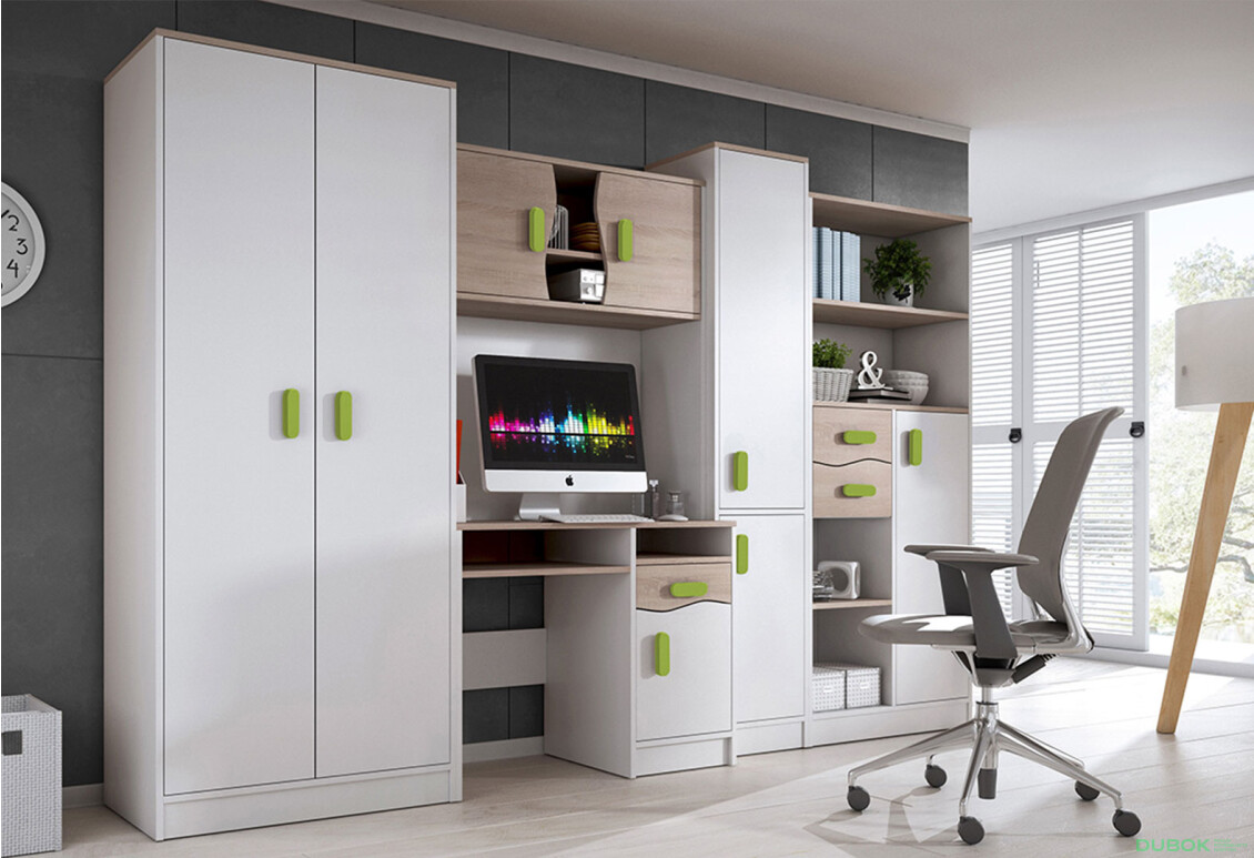 Fotografia 2 - Maciuś biely / dub sonoma, úchytky lemon