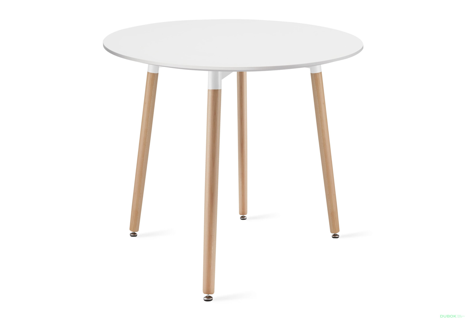 Zestaw stół okrągły KAMI 80cm + 4 krzesła MARK białe - Fotografia 7 Fotografia 7 - Zestaw stół okrągły KAMI 80cm + 4 krzesła MARK białe