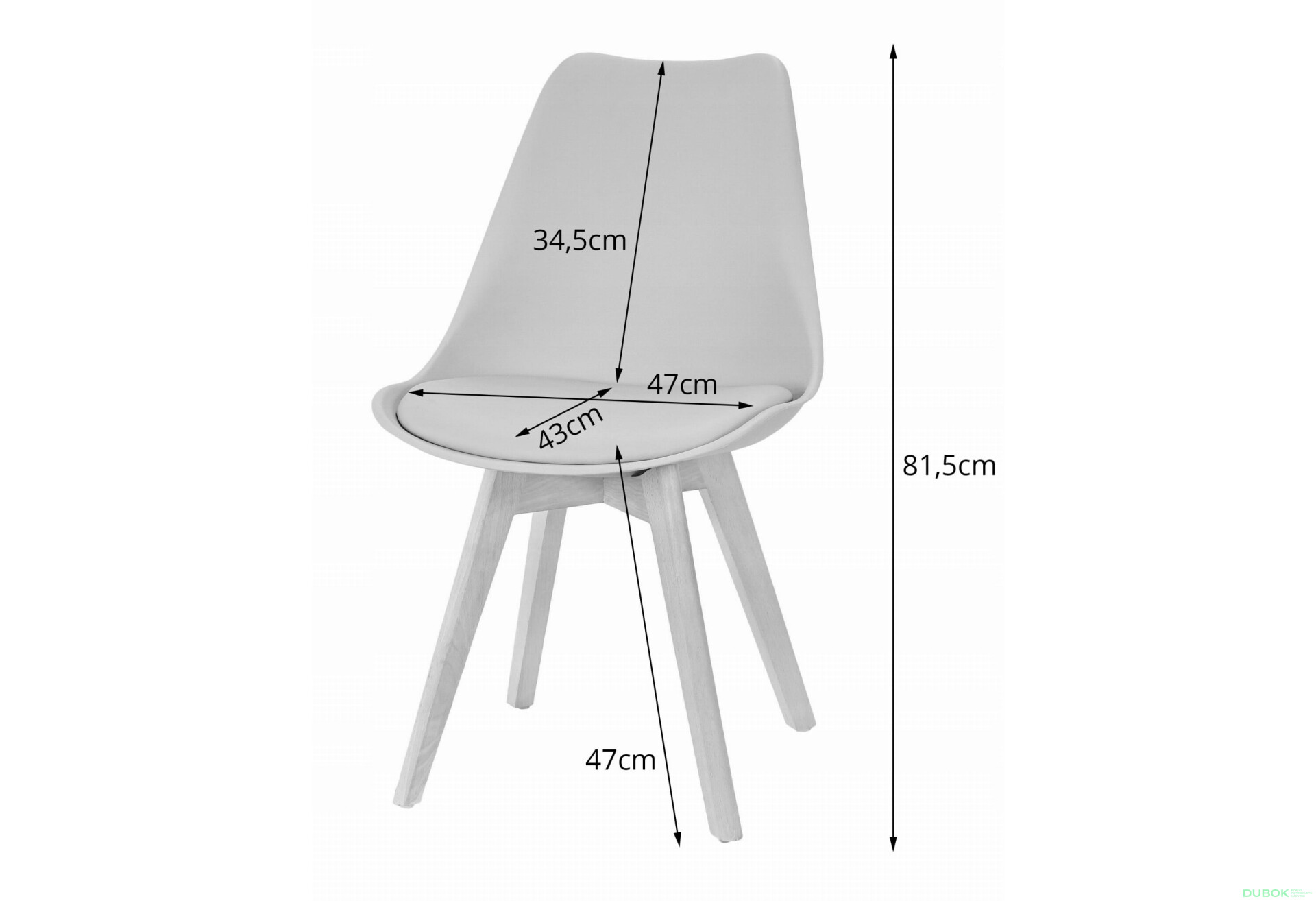 Zestaw stół okrągły TODI 60cm biały + 2 krzesła MARK białe - Fotografia 8 Fotografia 8 - Zestaw stół okrągły TODI 60cm biały + 2 krzesła MARK białe