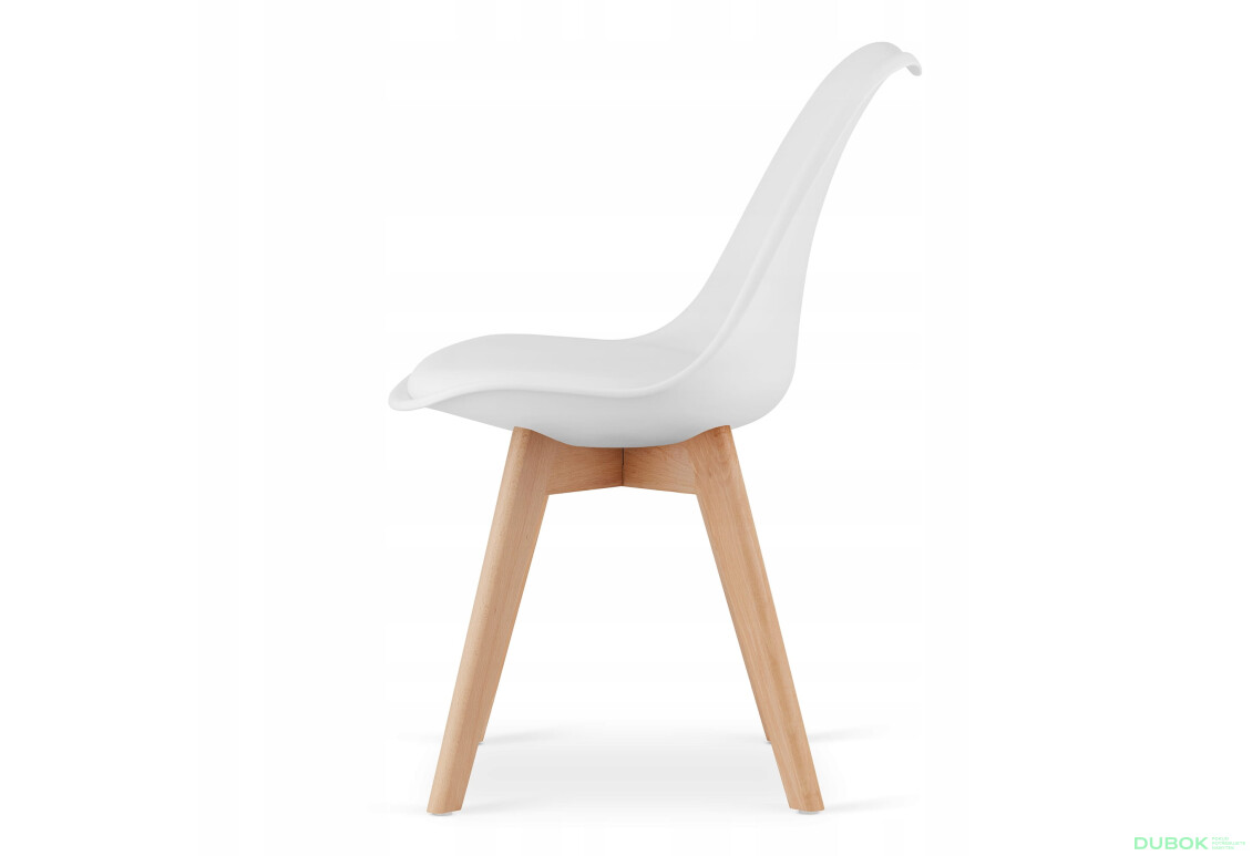 Zestaw stół okrągły TODI 60cm biały + 2 krzesła MARK białe - Fotografia 3 Fotografia 3 - Zestaw stół okrągły TODI 60cm biały + 2 krzesła MARK białe