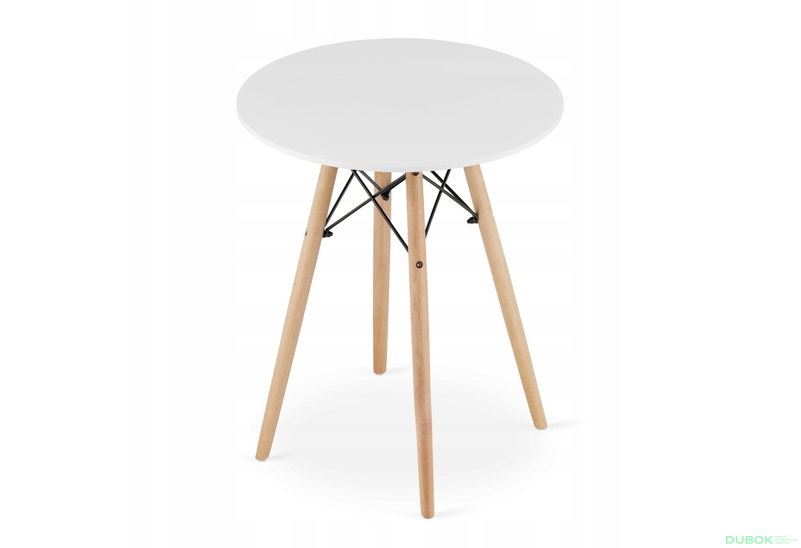 Zestaw stół okrągły TODI 60cm biały + 2 krzesła MARK czarne - Fotografia 10 Fotografia 10 - Zestaw stół okrągły TODI 60cm biały + 2 krzesła MARK czarne