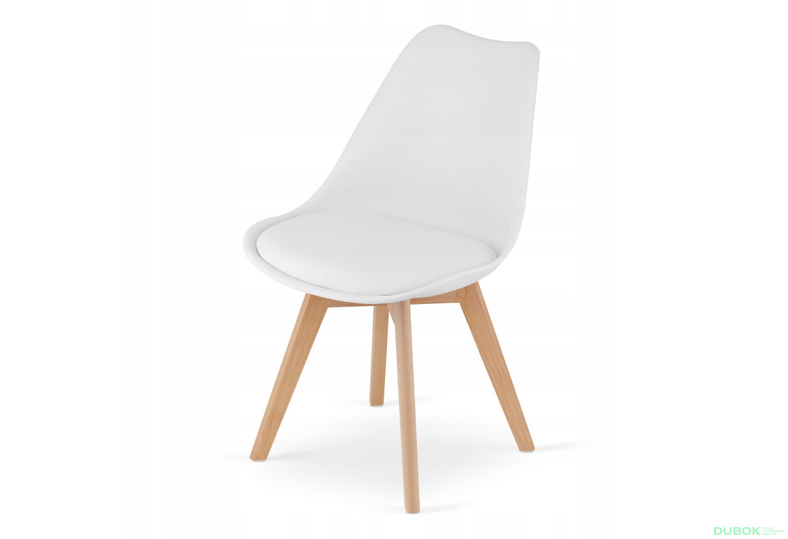 Fotografia 3 - Zestaw stół prostokątny ADRIA 120x80 biały + 4 krzesła MARK białe