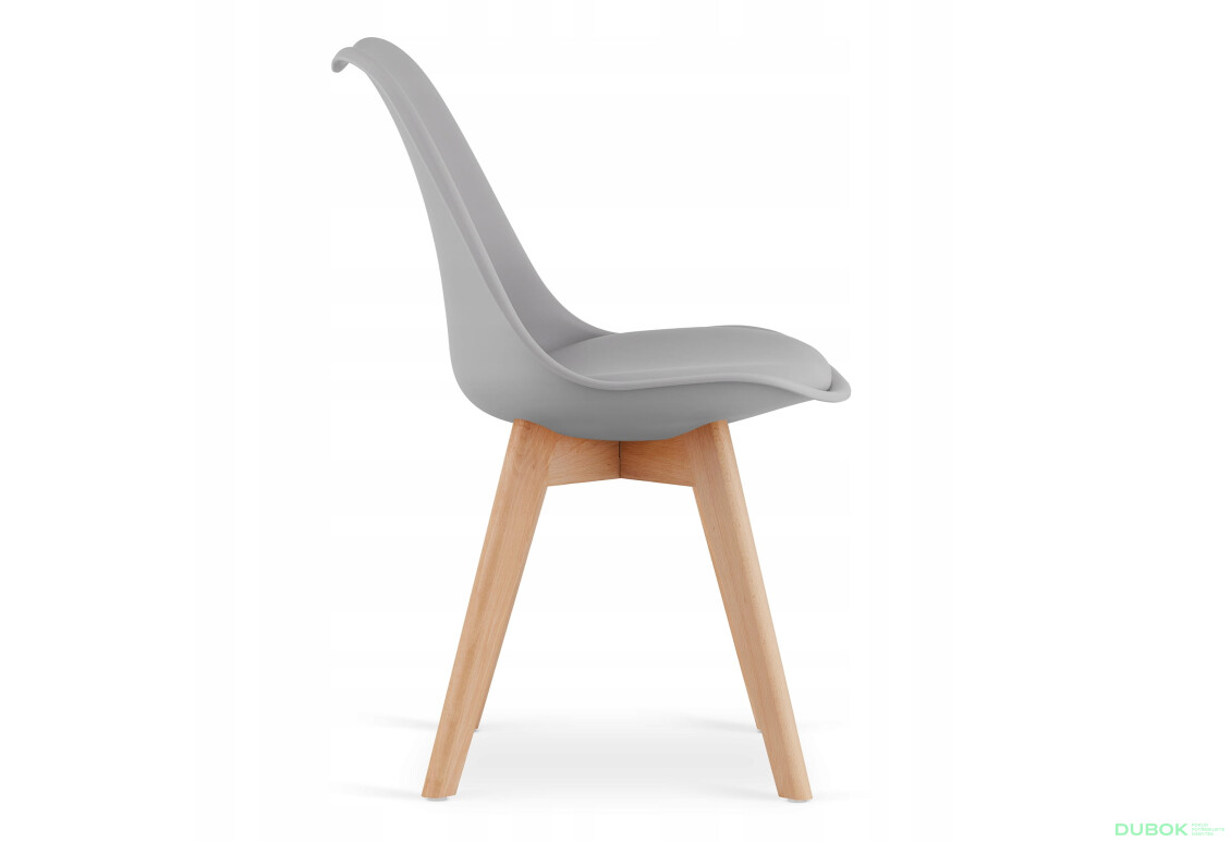 Zestaw stół prostokątny ADRIA 120x80 biały + 4 krzesła MARK szare - Fotografia 6 Fotografia 6 - Zestaw stół prostokątny ADRIA 120x80 biały + 4 krzesła MARK szare