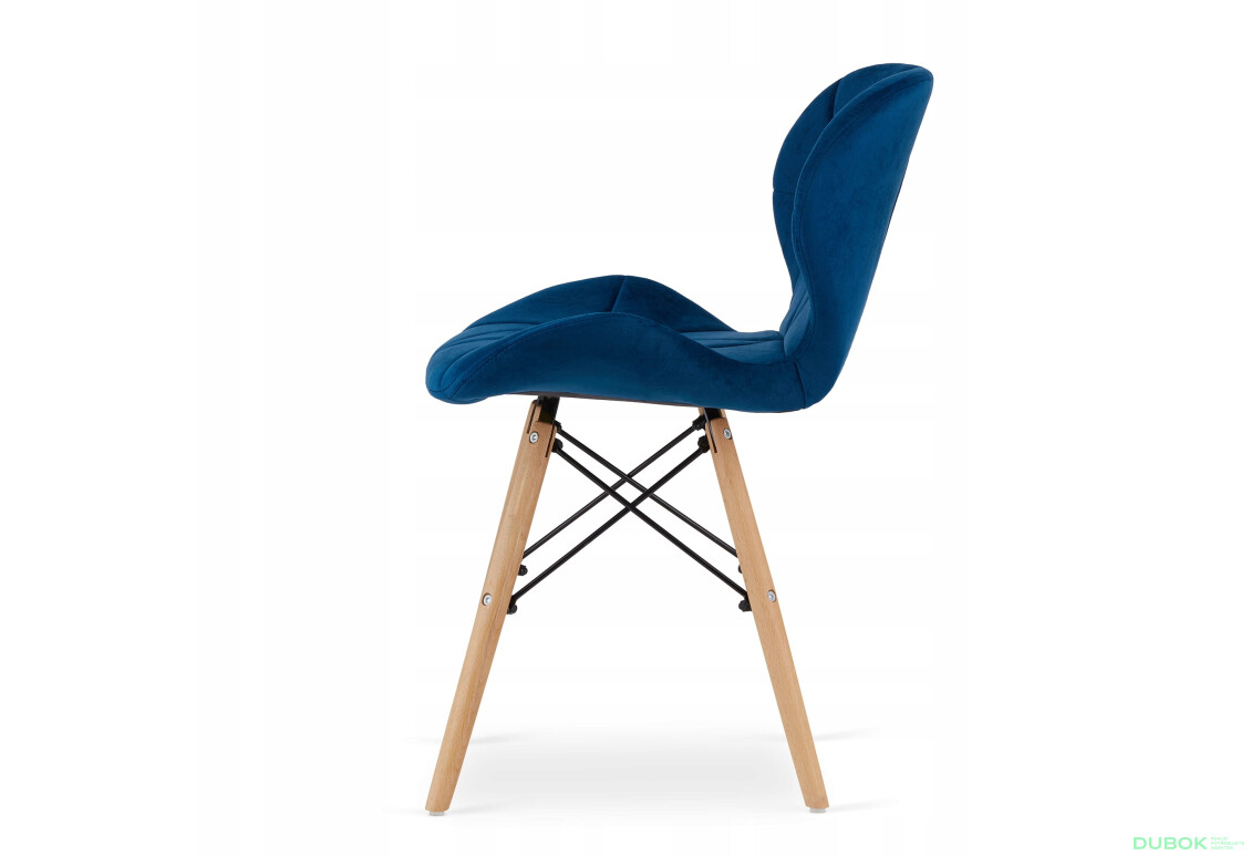 Zestaw stół prostokątny ADRIA 120x80 biały + 4 krzesła LAGO granatowe - Fotografia 3 Fotografia 3 - Zestaw stół prostokątny ADRIA 120x80 biały + 4 krzesła LAGO granatowe