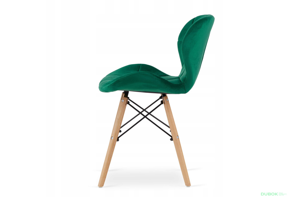 Zestaw stół prostokątny ADRIA 120x80 biały + 4 krzesła LAGO zielone - Fotografia 3 Fotografia 3 - Zestaw stół prostokątny ADRIA 120x80 biały + 4 krzesła LAGO zielone