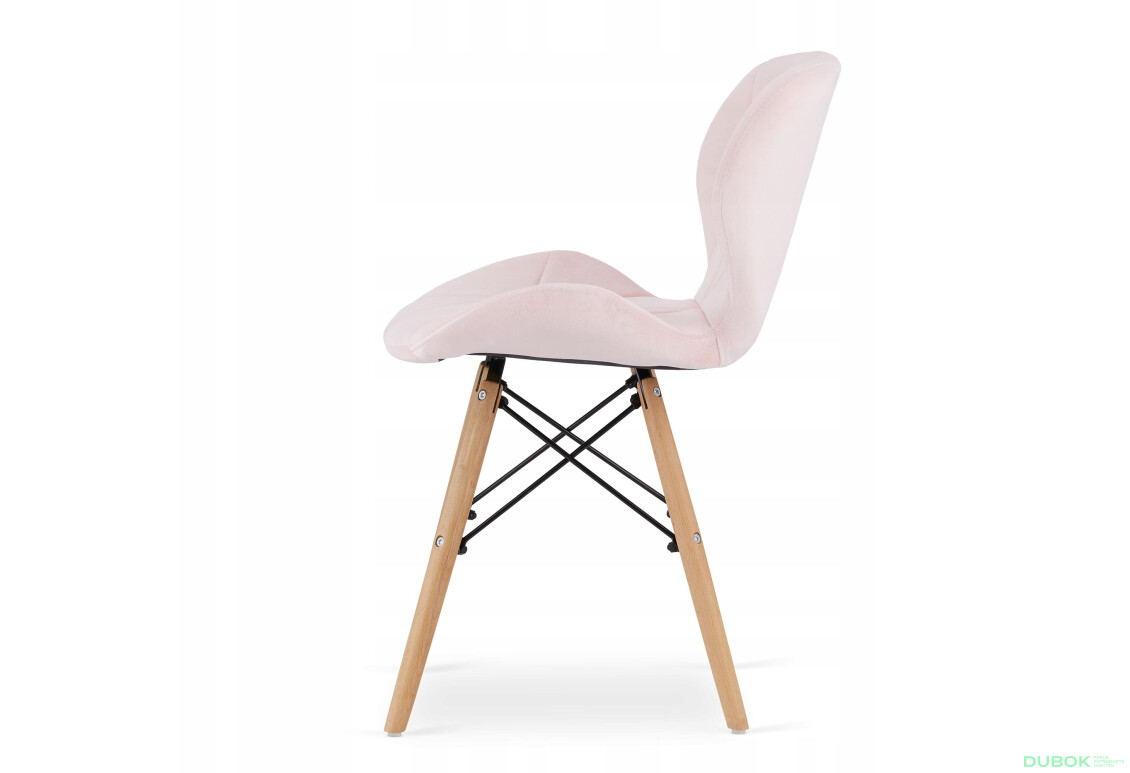 Zestaw stół prostokątny ADRIA 120x80 biały + 4 krzesła LAGO różowe - Fotografia 3 Fotografia 3 - Zestaw stół prostokątny ADRIA 120x80 biały + 4 krzesła LAGO różowe