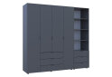 Fotografia 4 - Skriňa 4D s regálom s zásuvkami Gelar 215 cm grafit