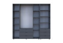 Fotografia 5 - Skriňa 4D s regálom s zásuvkami Gelar 215 cm grafit