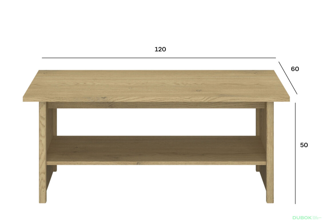 Fotografia 4 - Konferenčný stolík 120 dub cremona / dub lefkas Denzel