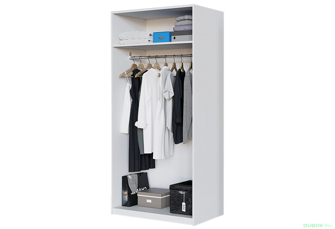 Modul № 2ŠU-1000x2050 DTD 18 mm biely Módulná skriňa Modus - Fotografia 1 Fotografia 1 - Modul № 2ŠU-1000x2050 DTD 18 mm biely Módulná skriňa Modus