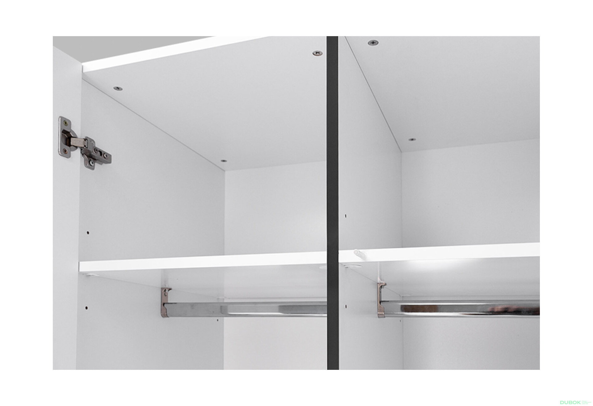 Fotografia 4 - Skriňa 4dv 3šu bez zrkadiel biely supermat, antracit Duo