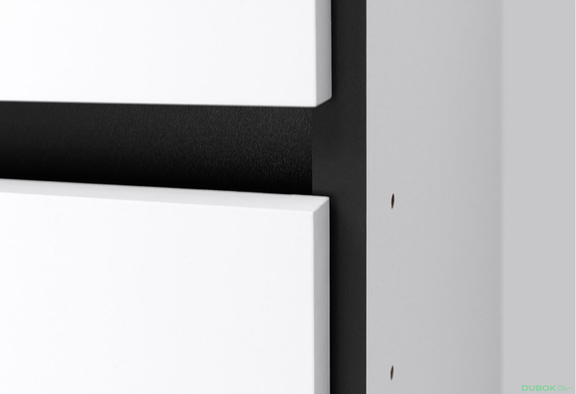 Fotografia 6 - Skriňa 4dv 3šu bez zrkadiel biely supermat, antracit Duo