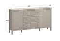 Komoda 2d3s (E) taupe Kleo - Fotografia 3 Fotografia 3 - Komoda 2d3s (E) taupe Kleo