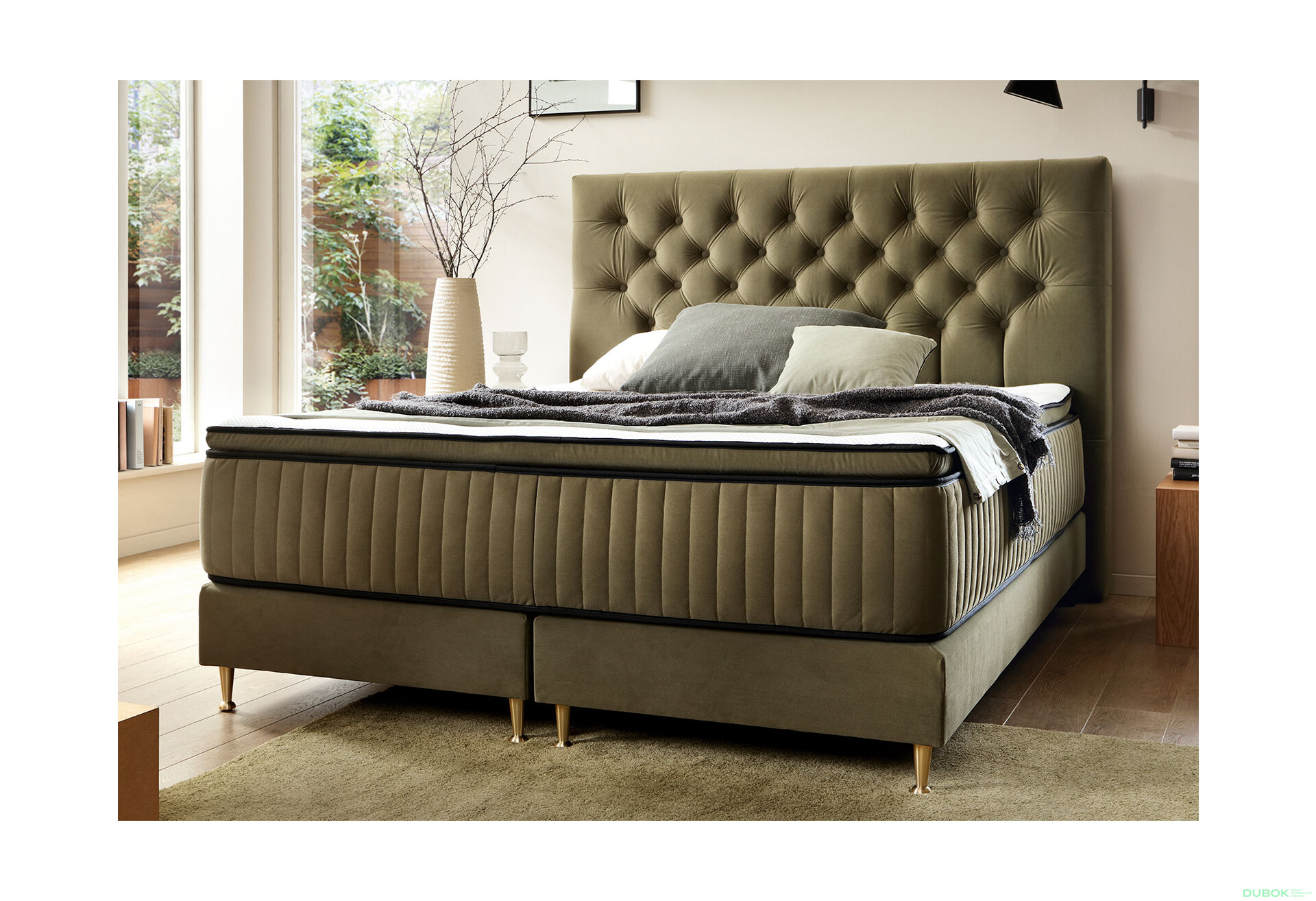 Posteľ Astoria 180x200 s roštom Matt Velvet 38 Davis, pružiny 7 zón - Fotografia 2 Fotografia 2 - Posteľ Astoria 180x200 s roštom Matt Velvet 38 Davis, pružiny 7 zón