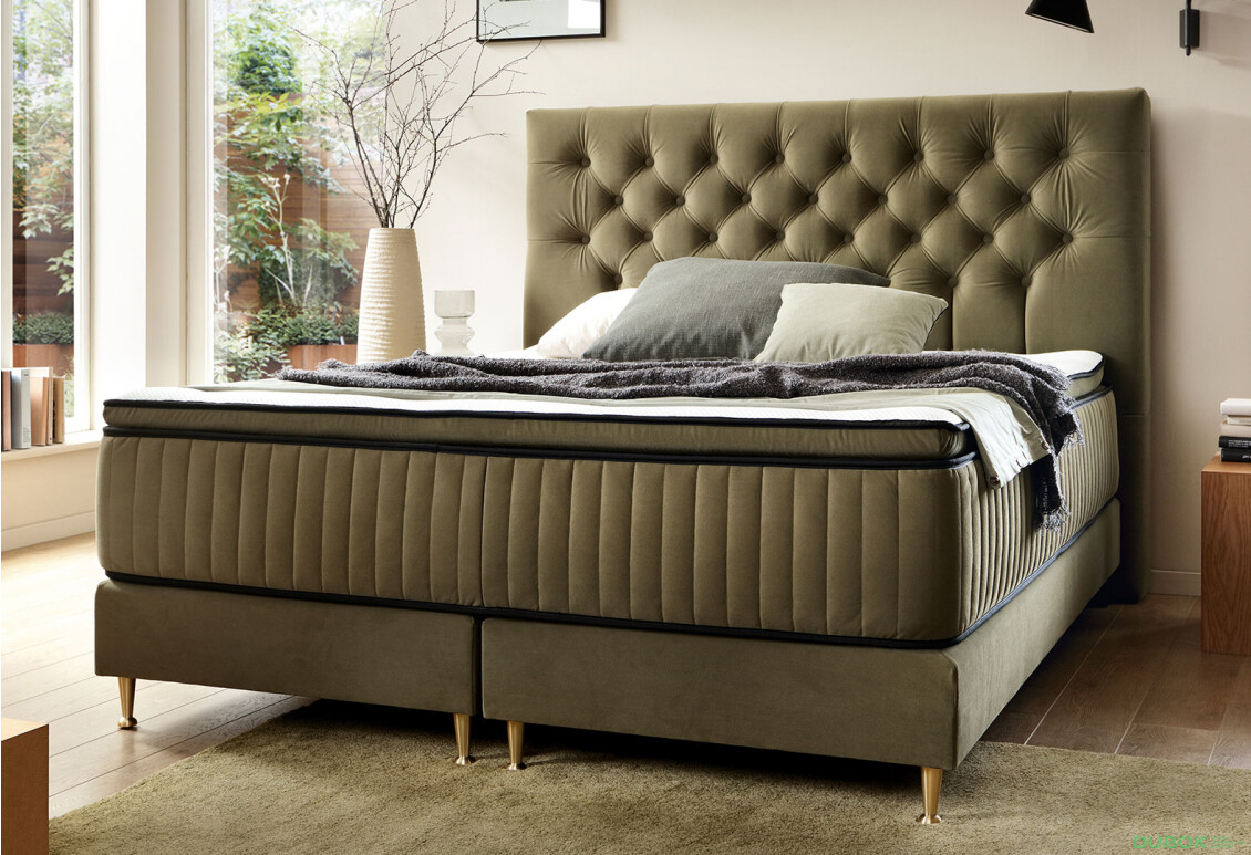 Posteľ Astoria 180x200 s roštom Matt Velvet 38 Davis, pružiny 7 zón - Fotografia 2 Fotografia 2 - Posteľ Astoria 180x200 s roštom Matt Velvet 38 Davis, pružiny 7 zón