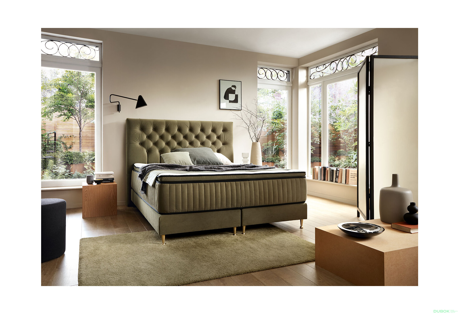 Fotografia 3 - Posteľ Astoria 180x200 s roštom Matt Velvet 38 Davis, pružiny 7 zón