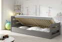 Posteľ Erni grafit 90x200 cm s roštom, úložným priestorom, s matracom - Fotografia 4 Fotografia 4 - Posteľ Erni grafit 90x200 cm s roštom, úložným priestorom, s matracom