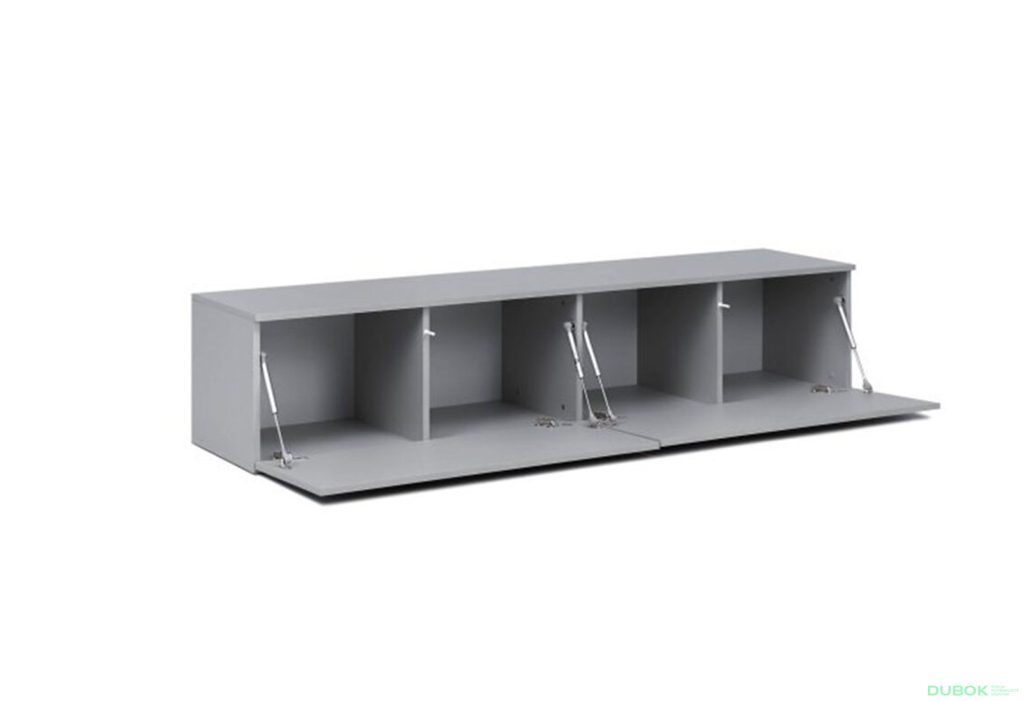 Fotografia 4 - TV stolík 1,75 lesklý sivý lávový Legs Box