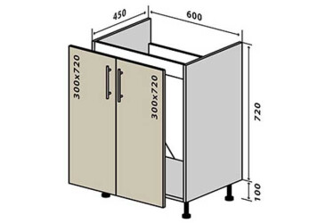 N13 Drezová skrinka 2D 60