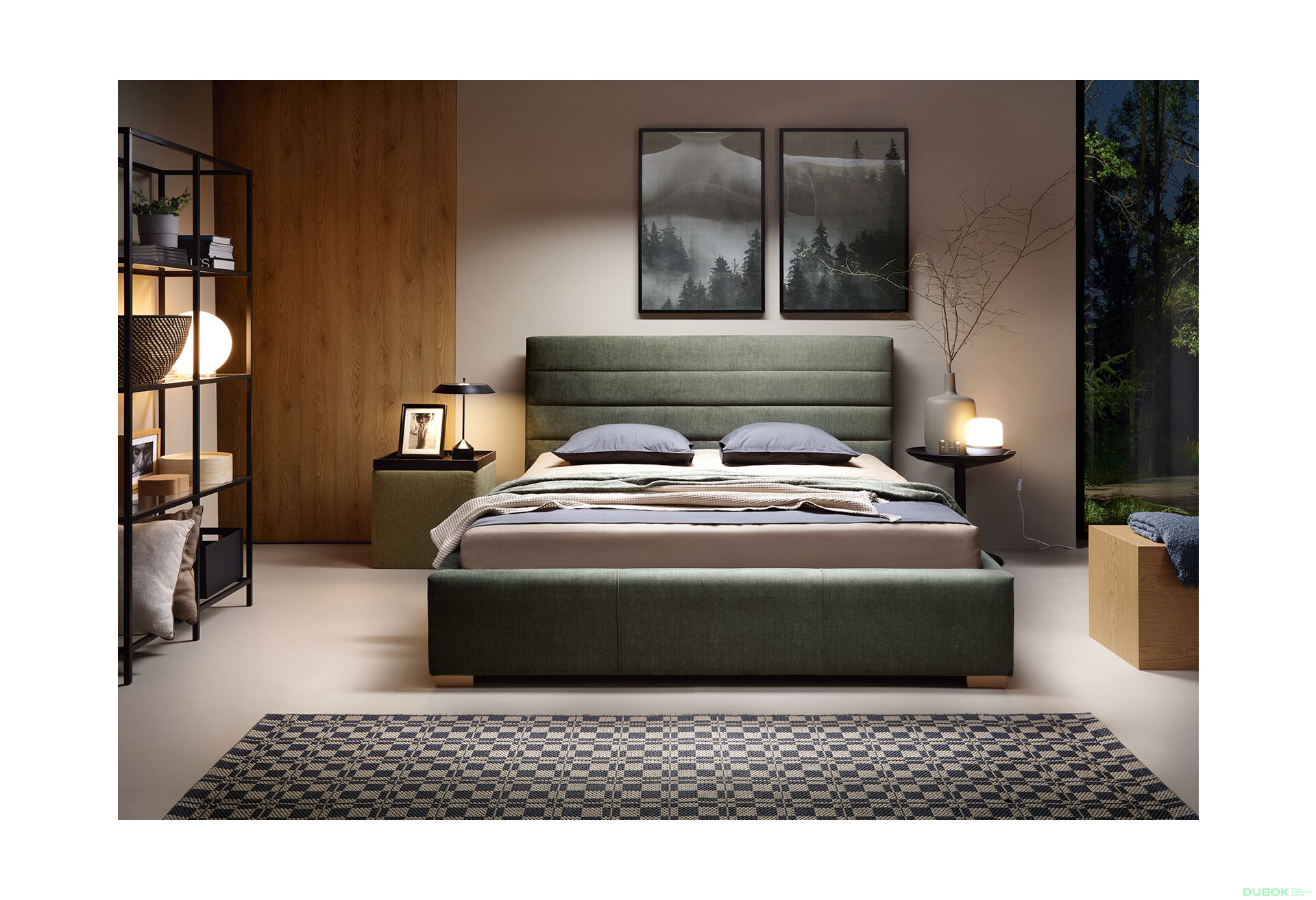 Fotografia 4 - Posteľ Sylvi 180x200 Vogue 11 SIC G4 Buk, hlavová opierka 106 cm