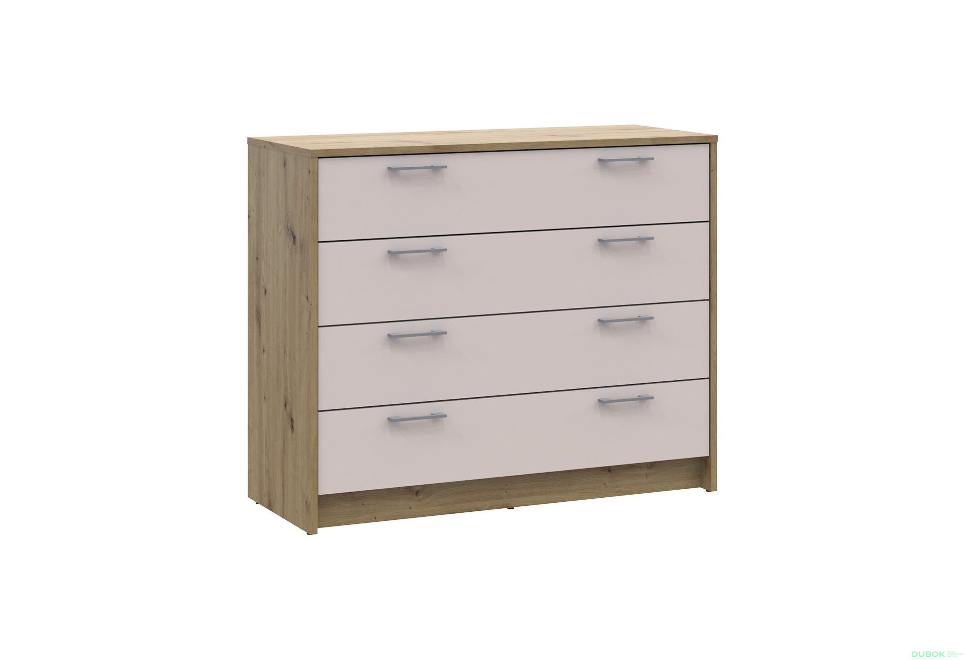 Fotografia 3 - Komoda Rondi 4 zásuvky 100x40x82 dub artisan / kašmír