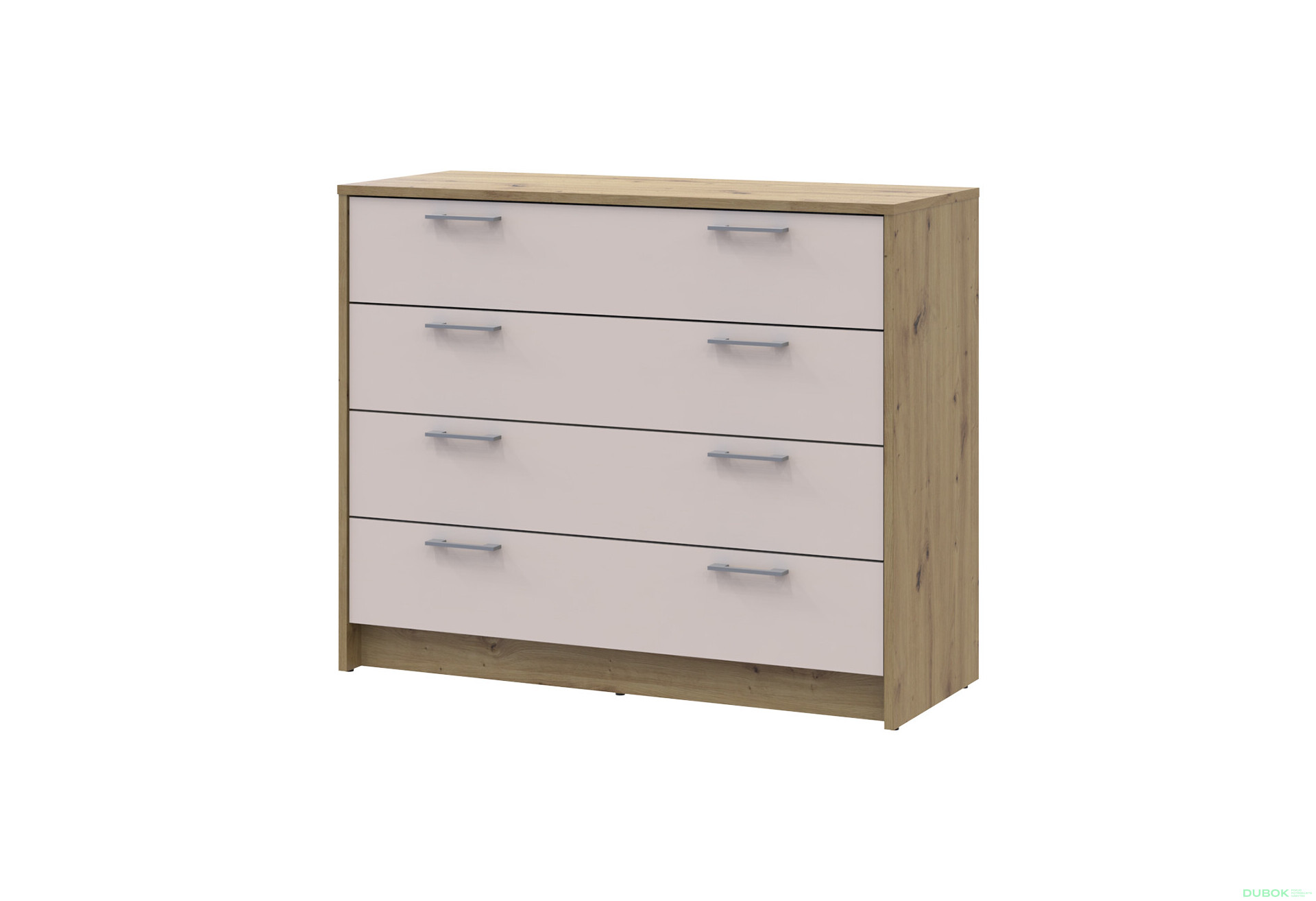 Komoda Rondi 4 zásuvky 100x40x82 dub artisan / kašmír - Fotografia 1 Fotografia 1 - Komoda Rondi 4 zásuvky 100x40x82 dub artisan / kašmír
