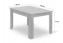 Fotografia 3 - Zestaw stół prostokątny 120x80 dąb sonoma + 4 krzesła MARK białe