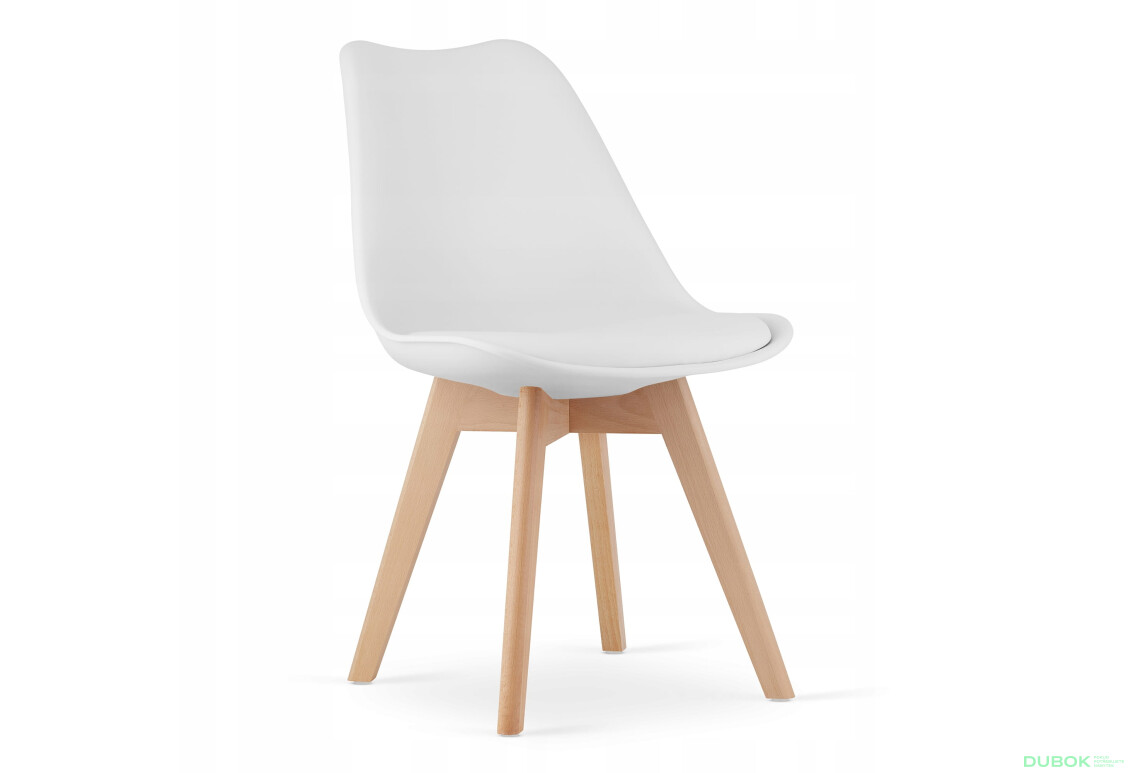 Zestaw stół prostokątny 120x80 dąb sonoma + 4 krzesła MARK białe - Fotografia 2 Fotografia 2 - Zestaw stół prostokątny 120x80 dąb sonoma + 4 krzesła MARK białe