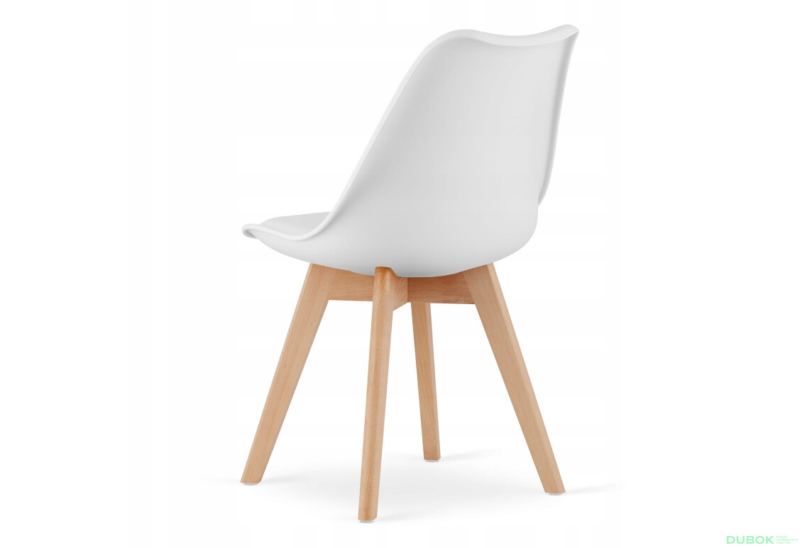 Zestaw stół prostokątny 120x80 dąb sonoma + 4 krzesła MARK białe - Fotografia 5 Fotografia 5 - Zestaw stół prostokątny 120x80 dąb sonoma + 4 krzesła MARK białe