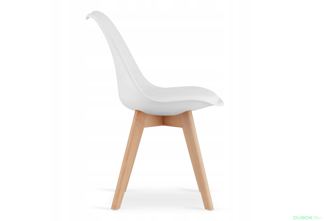 Zestaw stół prostokątny 120x80 dąb sonoma + 4 krzesła MARK białe - Fotografia 6 Fotografia 6 - Zestaw stół prostokątny 120x80 dąb sonoma + 4 krzesła MARK białe