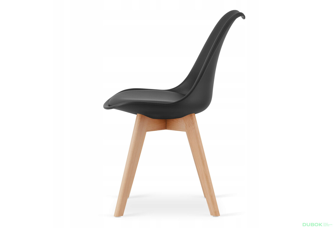 Zestaw stół prostokątny 120x80 dąb sonoma + 4 krzesła MARK czarne - Fotografia 3 Fotografia 3 - Zestaw stół prostokątny 120x80 dąb sonoma + 4 krzesła MARK czarne