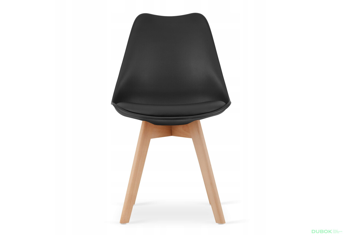Zestaw stół prostokątny 120x80 dąb sonoma + 4 krzesła MARK czarne - Fotografia 4 Fotografia 4 - Zestaw stół prostokątny 120x80 dąb sonoma + 4 krzesła MARK czarne