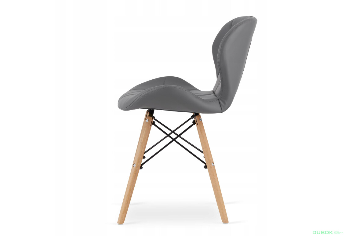 Zestaw stół prostokątny ADRIA 120x80 biały + 4 krzesła LAGO szare - Fotografia 3 Fotografia 3 - Zestaw stół prostokątny ADRIA 120x80 biały + 4 krzesła LAGO szare