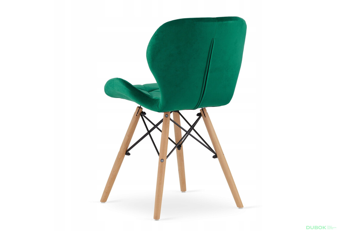 Zestaw stół prostokątny ADRIA 120x80 czarny + 4 krzesła LAGO zielone - Fotografia 5 Fotografia 5 - Zestaw stół prostokątny ADRIA 120x80 czarny + 4 krzesła LAGO zielone