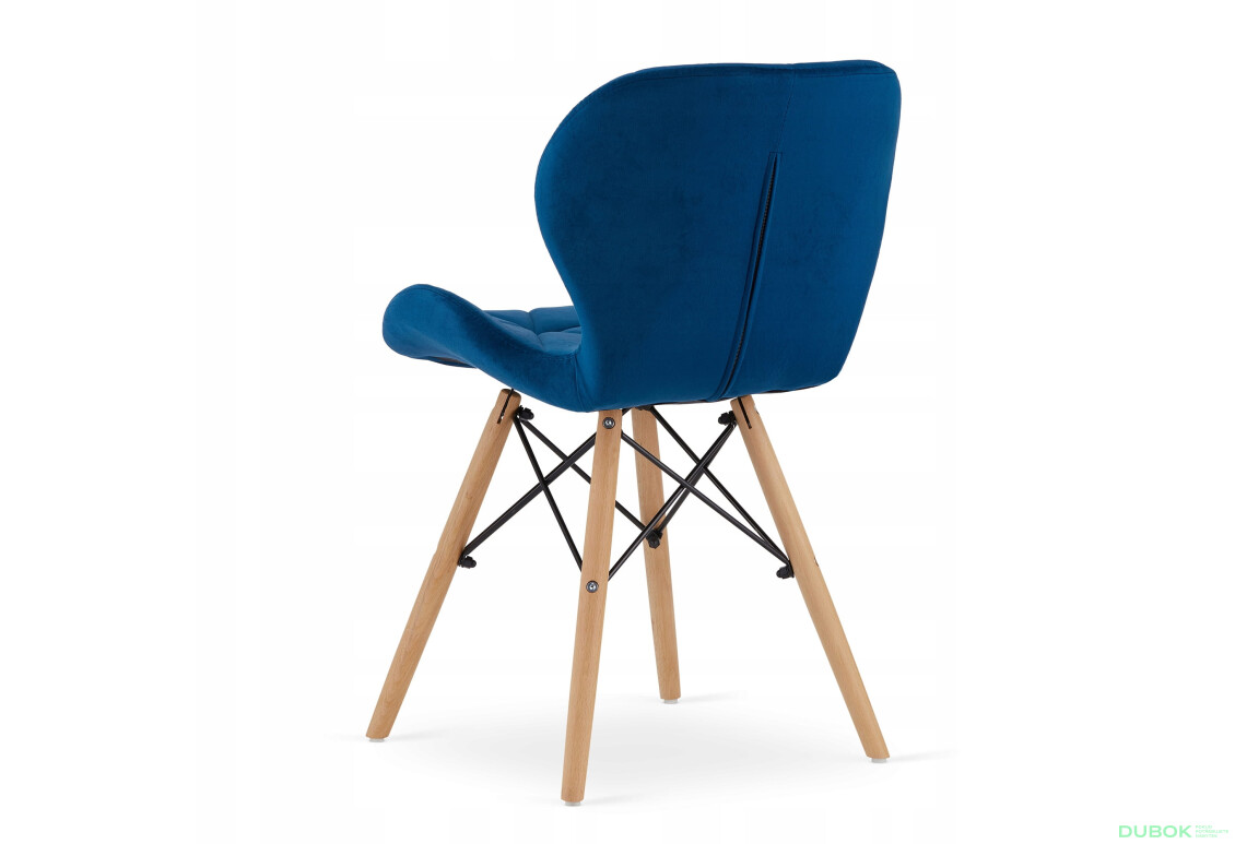Zestaw stół prostokątny ADRIA 120x80 czarny + 4 krzesła LAGO granatowe - Fotografia 5 Fotografia 5 - Zestaw stół prostokątny ADRIA 120x80 czarny + 4 krzesła LAGO granatowe