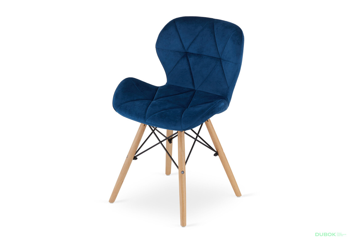 Zestaw stół prostokątny ADRIA 120x80 czarny + 4 krzesła LAGO granatowe - Fotografia 7 Fotografia 7 - Zestaw stół prostokątny ADRIA 120x80 czarny + 4 krzesła LAGO granatowe