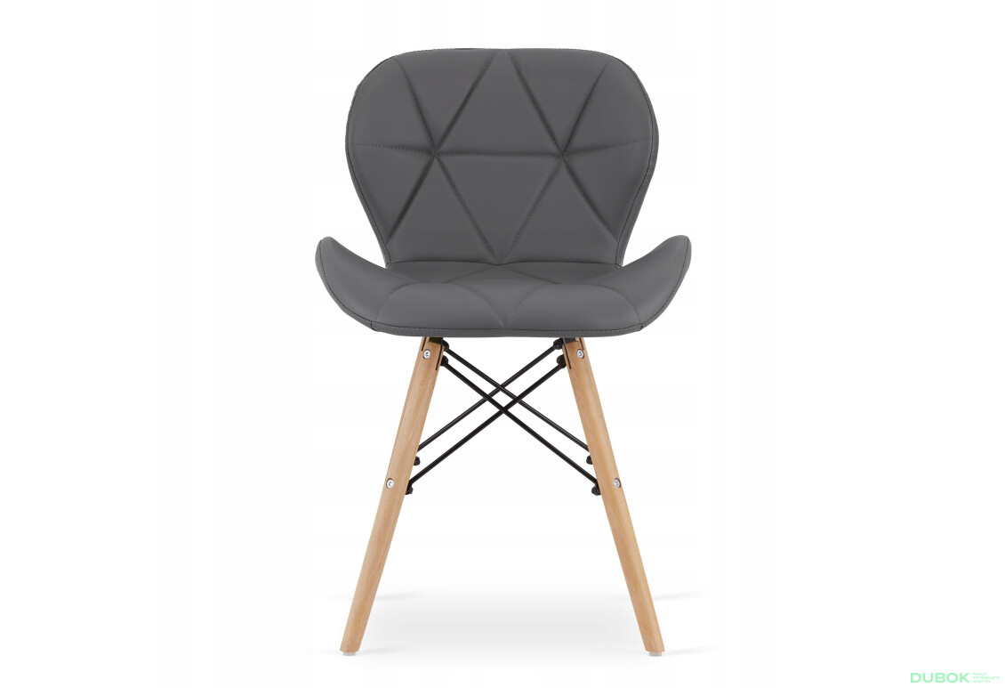 Zestaw stół prostokątny ADRIA 120x80 czarny + 4 krzesła LAGO szare - Fotografia 4 Fotografia 4 - Zestaw stół prostokątny ADRIA 120x80 czarny + 4 krzesła LAGO szare