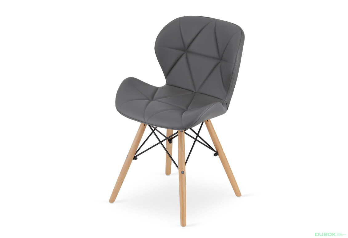 Zestaw stół prostokątny ADRIA 120x80 czarny + 4 krzesła LAGO szare - Fotografia 7 Fotografia 7 - Zestaw stół prostokątny ADRIA 120x80 czarny + 4 krzesła LAGO szare