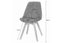 Fotografia 2 - Zestaw stół prostokątny ADRIA 120x80 czarny + 4 krzesła NORI czarne
